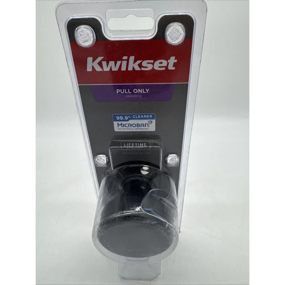 Kwikset Pismo Dummy Door Knob, Single Sided Handle Matte Black, 97880-933‎